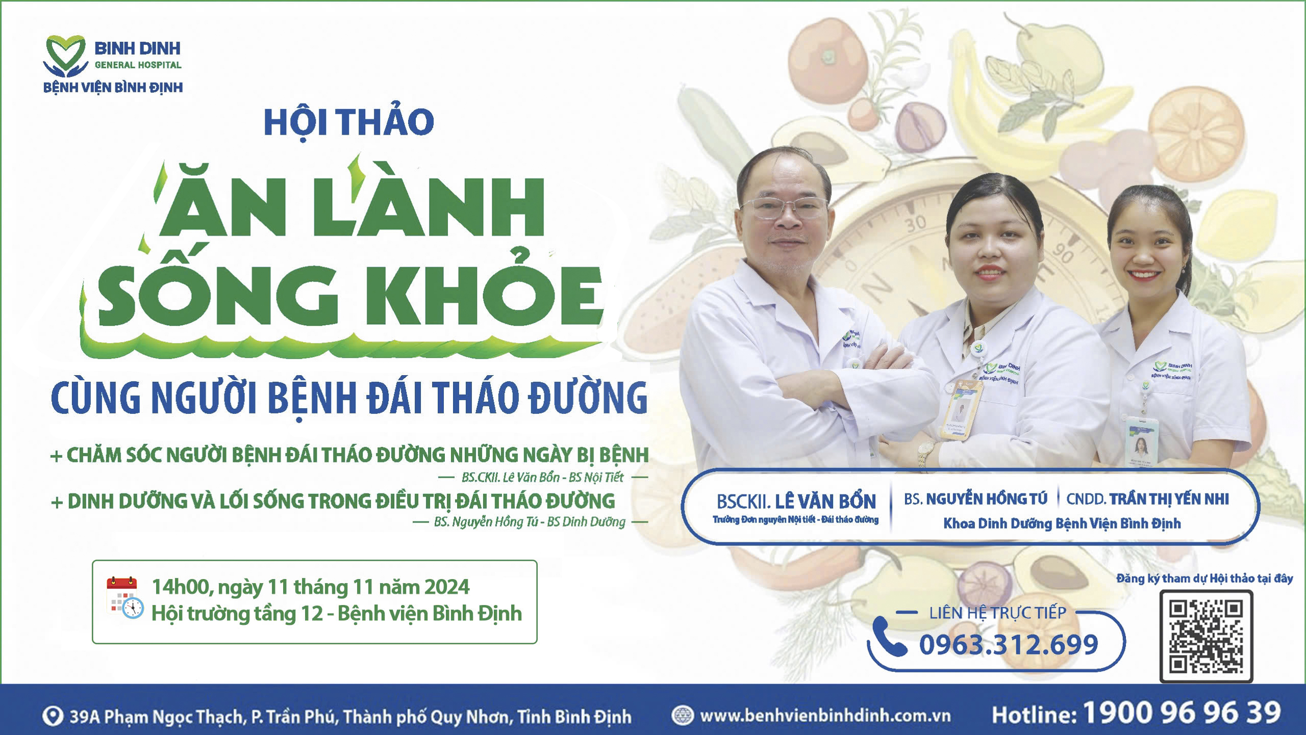 CHƯƠNG TRÌNH HỘI THẢO  “ĂN LÀNH – SỐNG KHỎE CÙNG NGƯỜI BỆNH ĐÁI THÁO ĐƯỜNG”